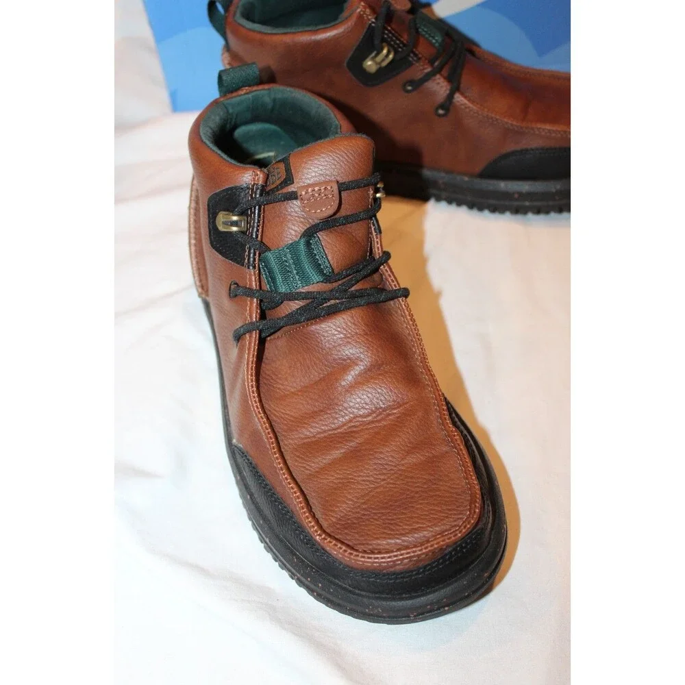 Hey Dude Men's Bradley Classic Chukka Style Boots Size 9 Brown Black Shoes